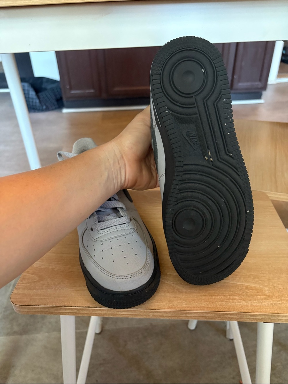 Nike Men’s Gray and Black Low-Top Sneakers